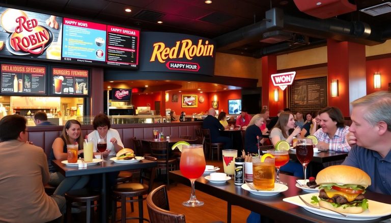 Red Robin Happy Hour Menu With Prices