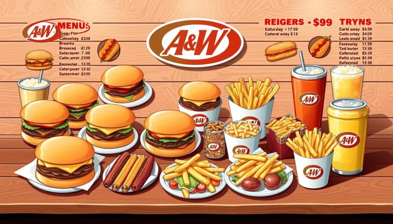 a&w restaurant menu with prices