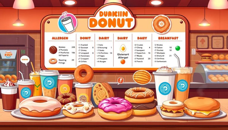 dunkin donuts allergen menu