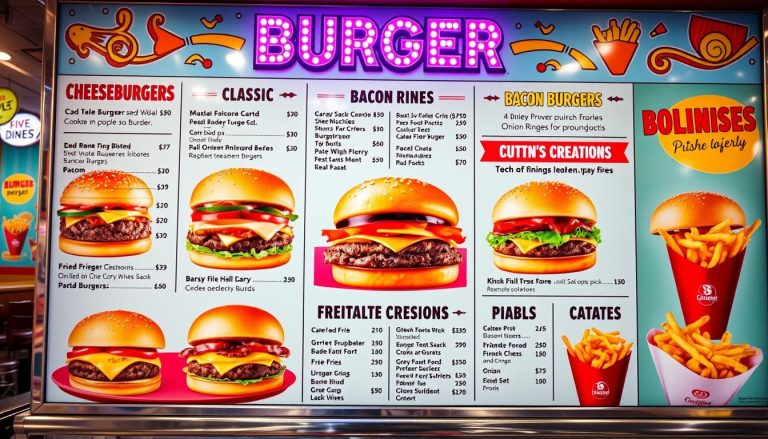 sonic burger menu