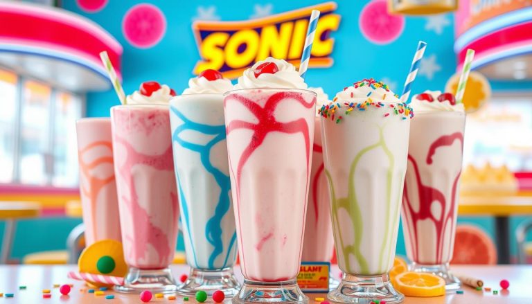 sonic milkshakes menu